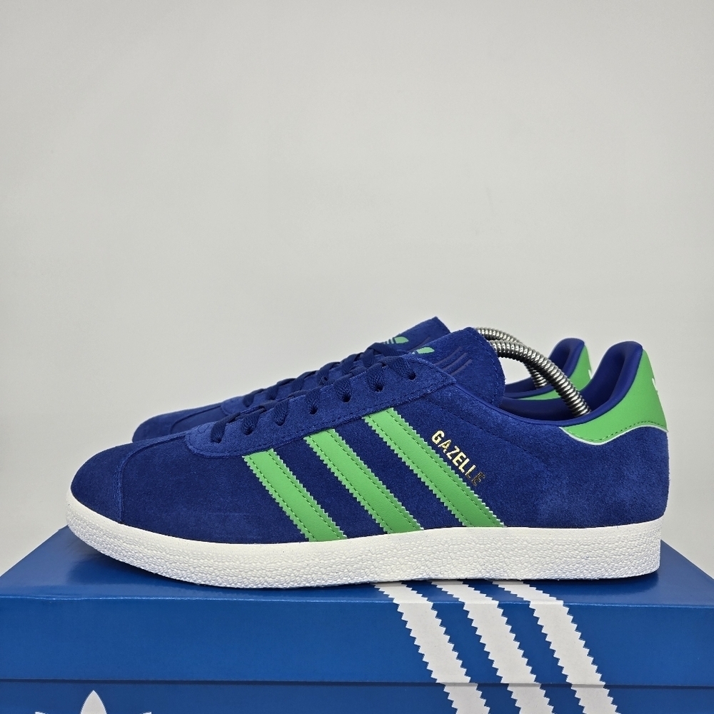 New Adidas Gazelle 'Royal Blue Energy Green' JH5389 Men's Shoes Size 11